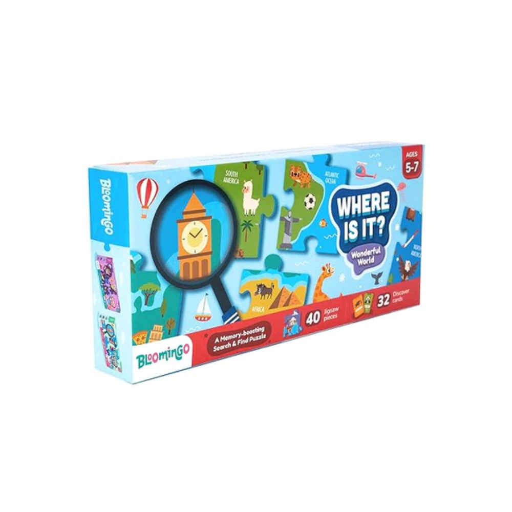 Bloomingo Search and Find Puzzle Kit:Wonderful World-Explore Hidden Animals