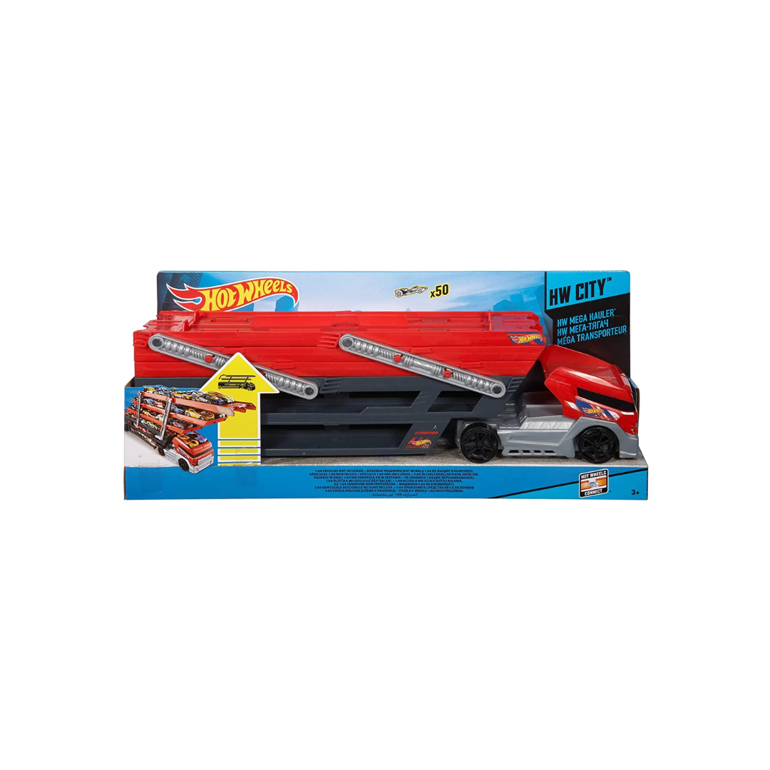 Mattel Hotwheels Mega Hauler Truck, Stores More Than 50 Cars