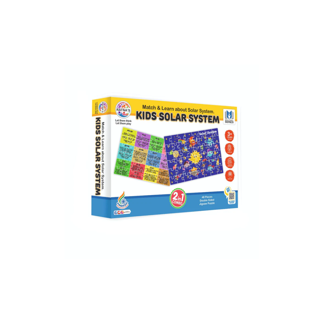 RatnaS Kids Solar System Jigsaw 2 In 1 Combo 48 Pieces