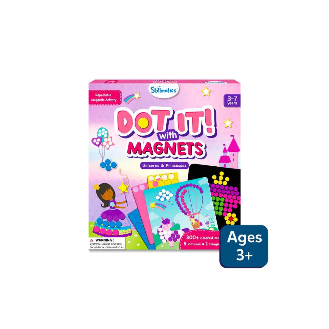 Dot It with Magnets - Unicorns & Princesses | Repeatable Magnetic Art Activity (ages 3-7)