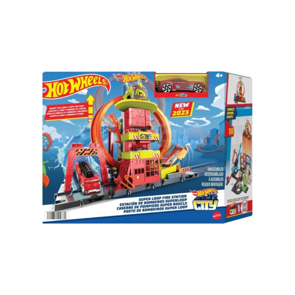 Mattel Hot Wheels City with Toy Car Kid-Powered Elevator