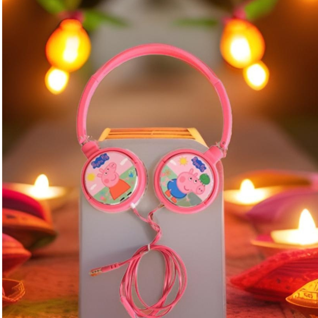 Rainbow Toys Peppa Pig Headphones for Kids Wired (TK-12)