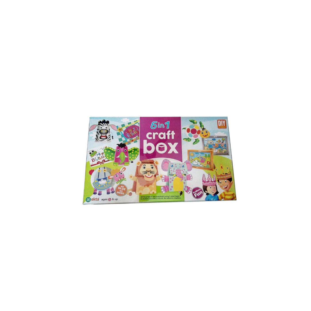 Ekta 6In1 Craft Box For Kids Diy Art & Craft Activity Game