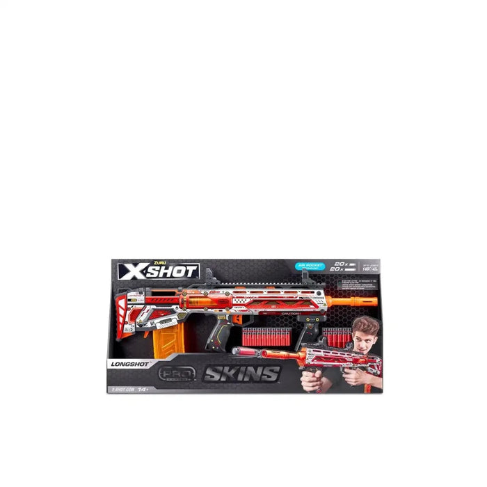 Zuru X-Shot SKINS Pro Series Longshot Foam Blaster with 40 Darts