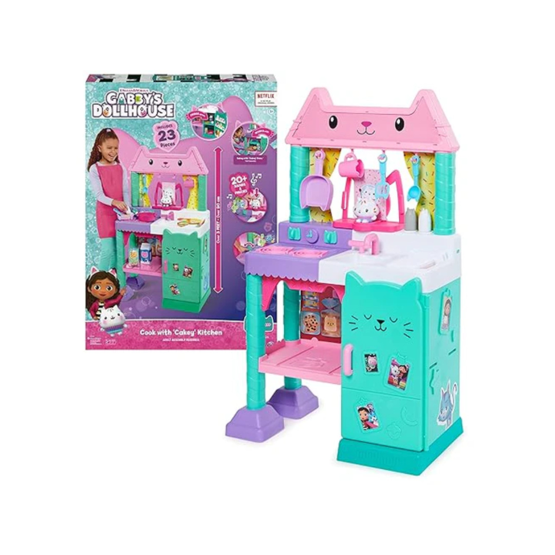 Gabby Dollhouse Gabbys Dollhouse, Cakey Kitchen Set for Kids with Play