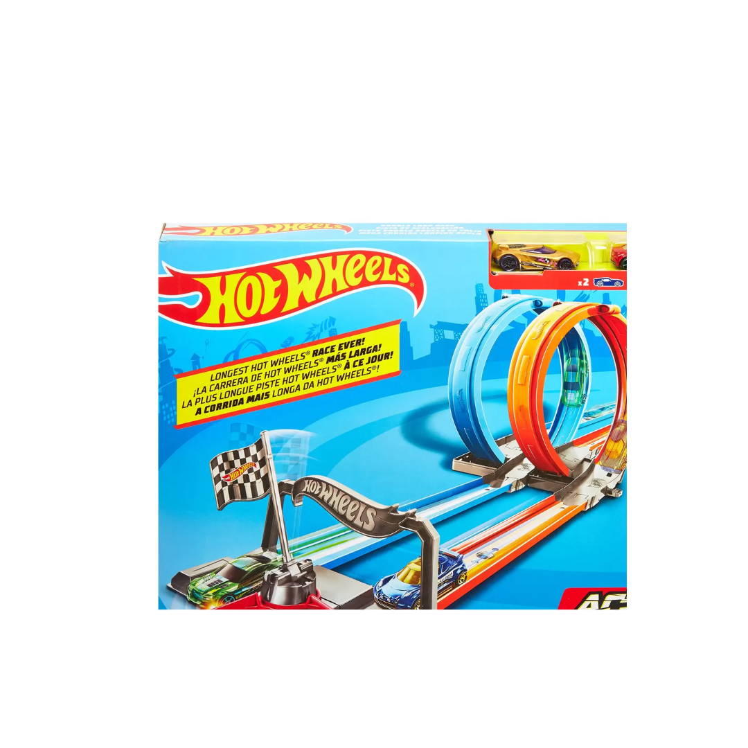 Hot wheels double race track online