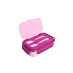 YOUP Stainless Steel Insulated Unicorn Theme Lunch Box With Fork and Spoon For Kids Assorted Color