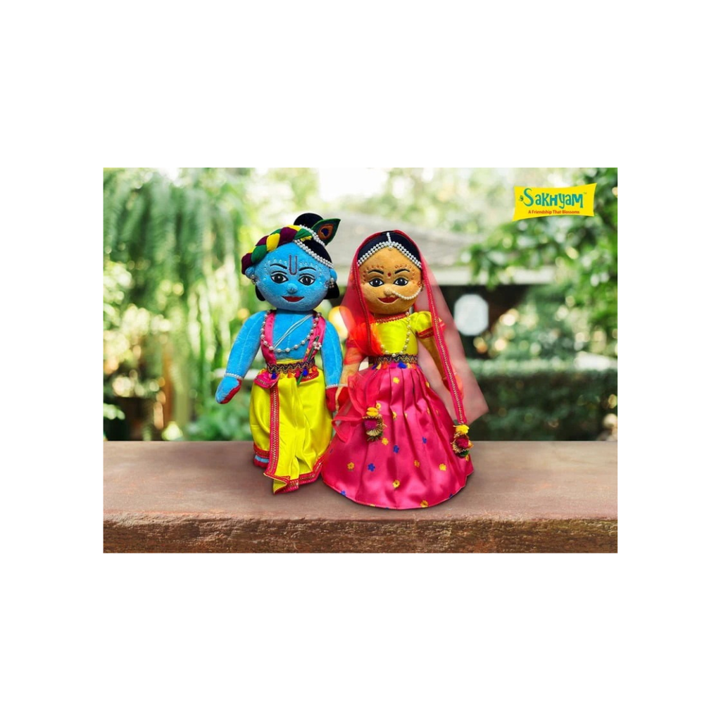 Sakhyam Radha Madhav- Radha Krishna pair Soft Doll With Detachable dress