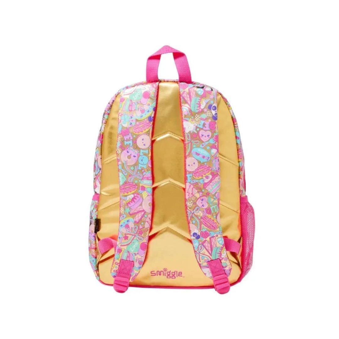 Smiggle School Bag : Gold Flip Sequin 20 Birthday Colorful & Stylish 16 Inch Backpack for Kids
