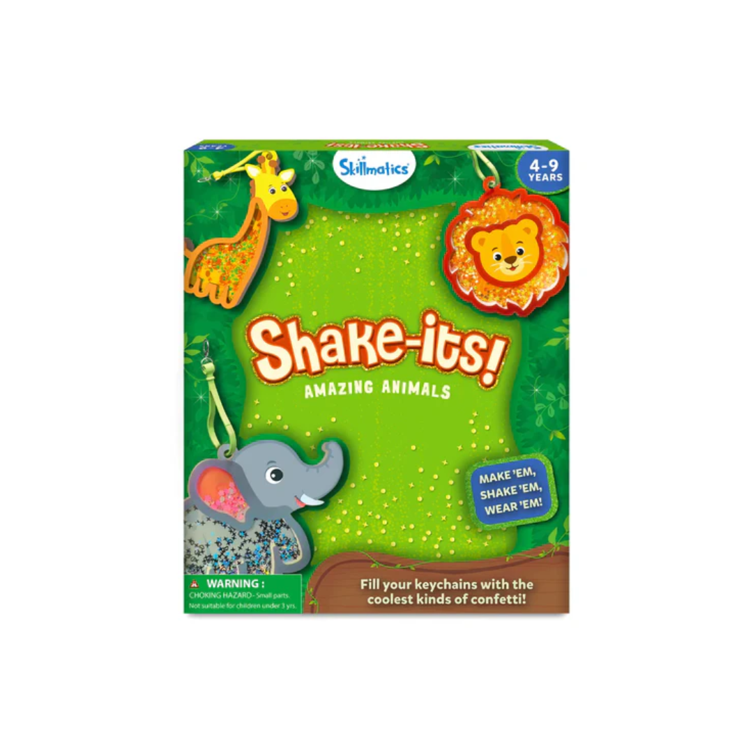 Skillmatics Shake-its: Amazing Animals | DIY Craft Kit with Keychains