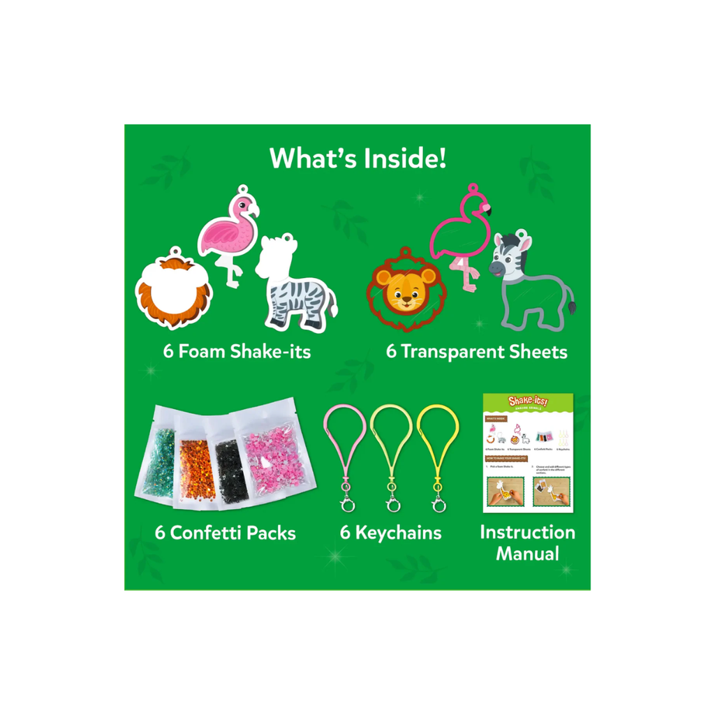 Skillmatics Shake-its: Amazing Animals | DIY Craft Kit with Keychains