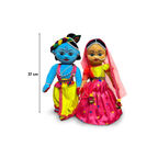 Sakhyam Radha Madhav- Radha Krishna pair Soft Doll With Detachable dress