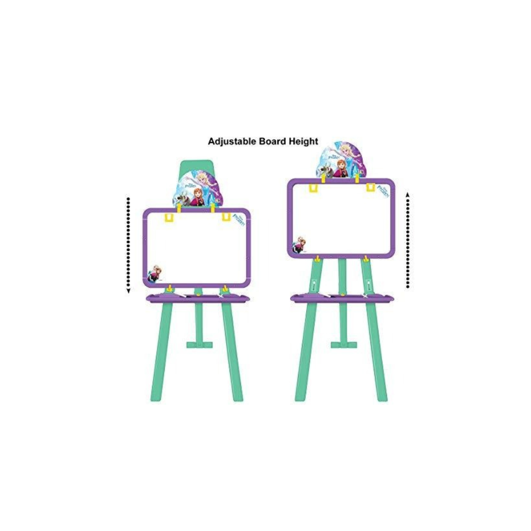 Itoys Disney Frozen 5 in 1 Double Sided Learning Easel White and Black Board for Kids