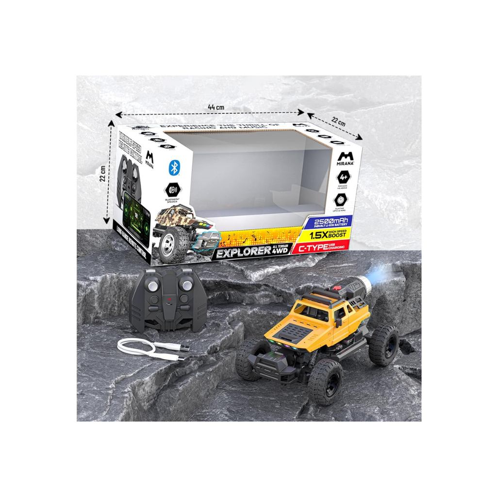 Mirana Explorer 4WD 4x4 Remote Car Yellow