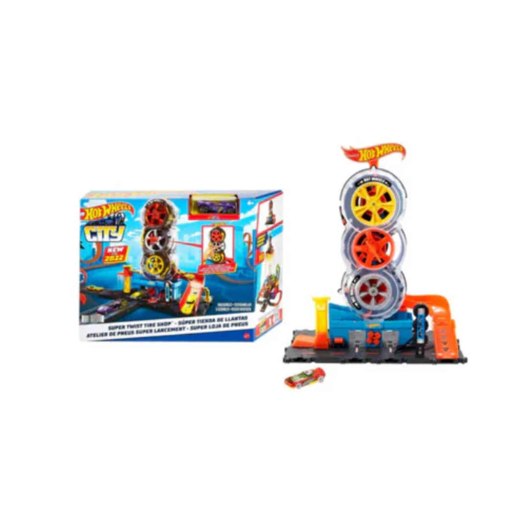 Mattel Hot Wheels City Super Twist Tire Shop