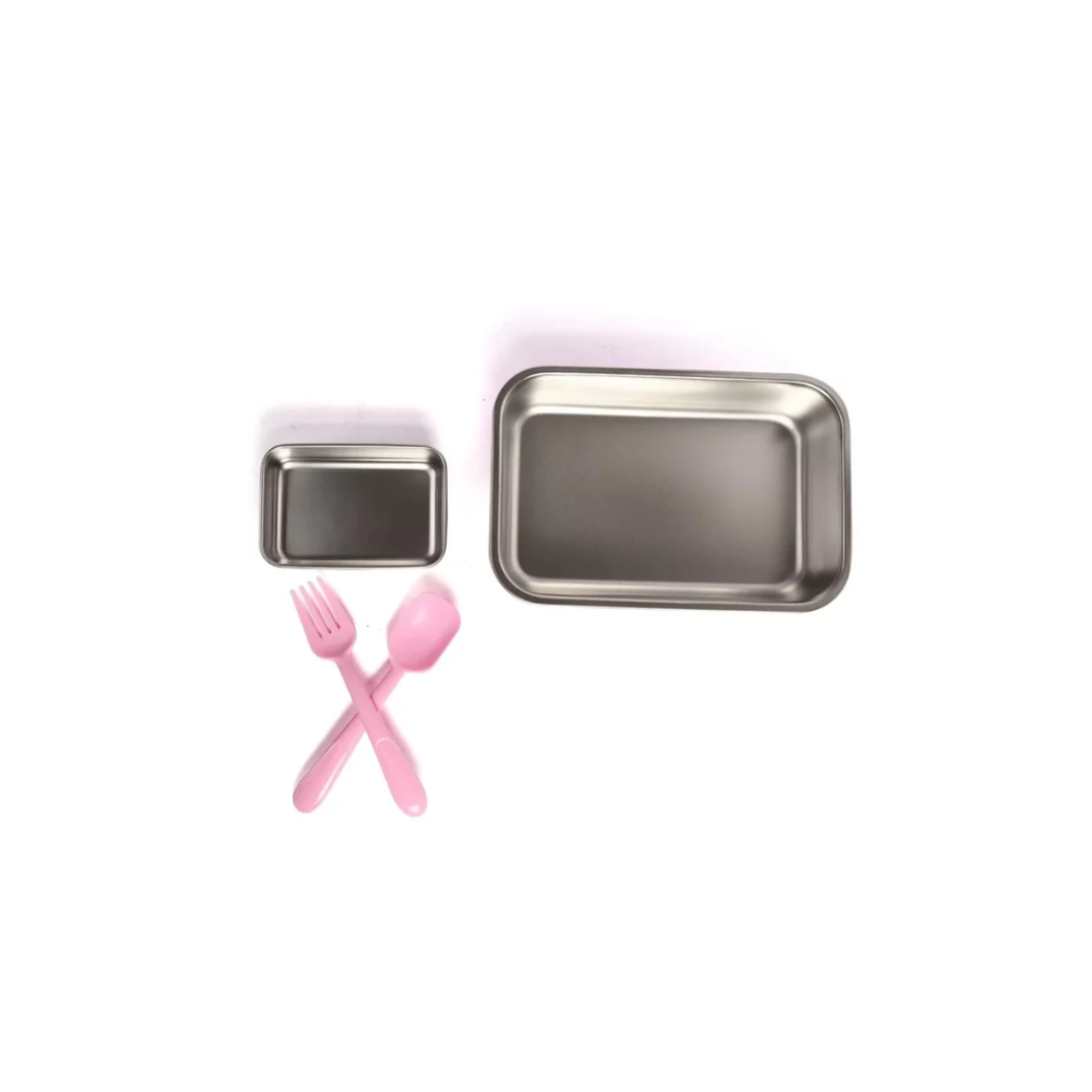 YOUP Stainless Steel Insulated Unicorn Theme Lunch Box With Fork and Spoon For Kids Assorted Color