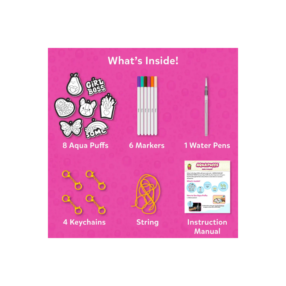Skillmatics Aqua Puffs: Girl Power 3D Art Kit (ages 4-10)
