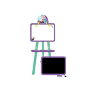 Itoys Disney Frozen 5 in 1 Double Sided Learning Easel White and Black Board for Kids