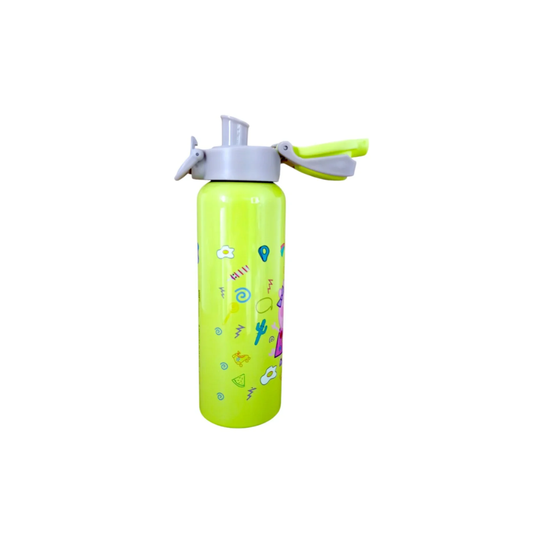 Youp Stainless Steel Peppa Pig Insulated Double Wall Water Bottle – Fun Spill-Proof Thermos Assorted Color