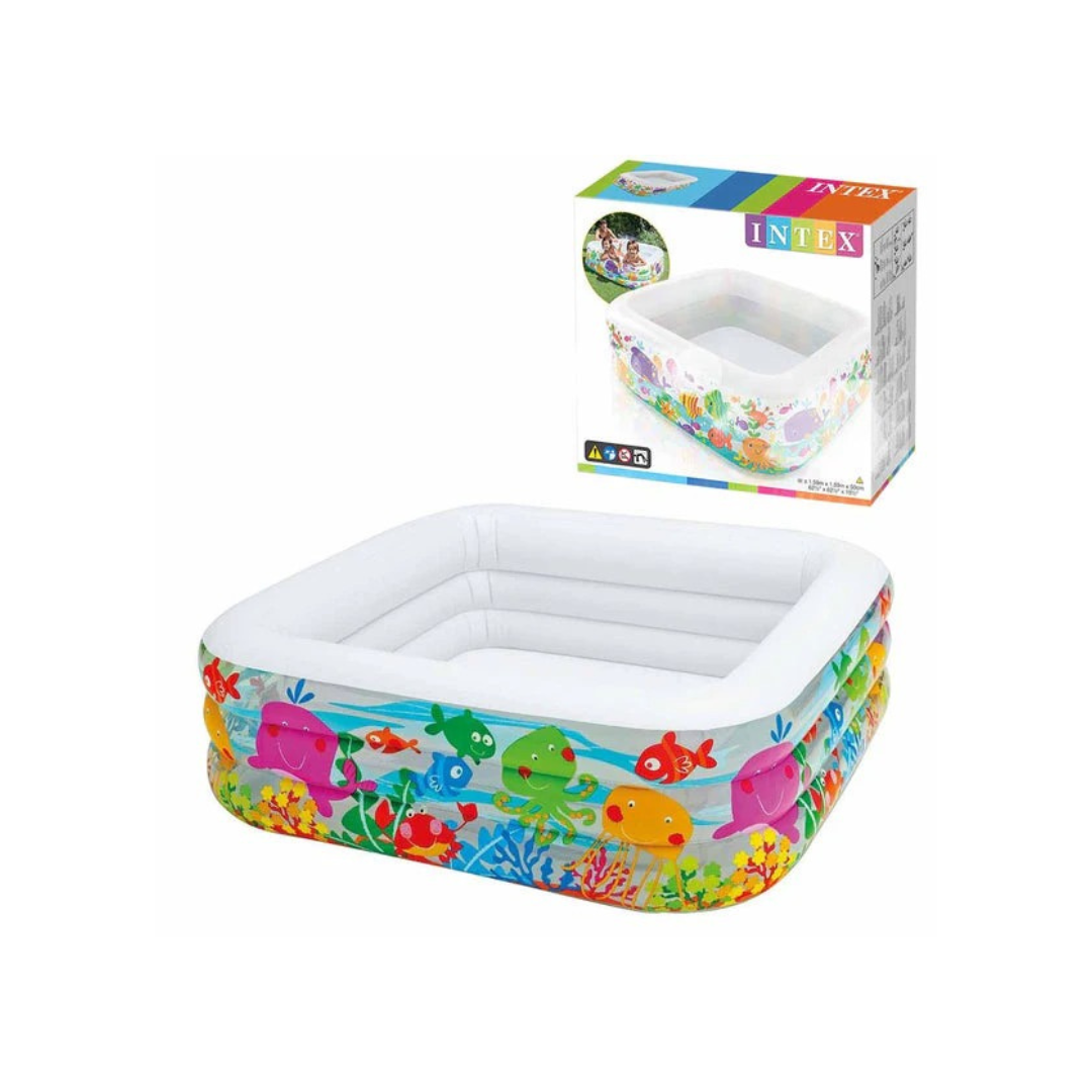 Intex 57471 Swim Center Clear View Aquarium Inflatable Swimming Pool 62.5" x 62.5" x 19.5" - 57471