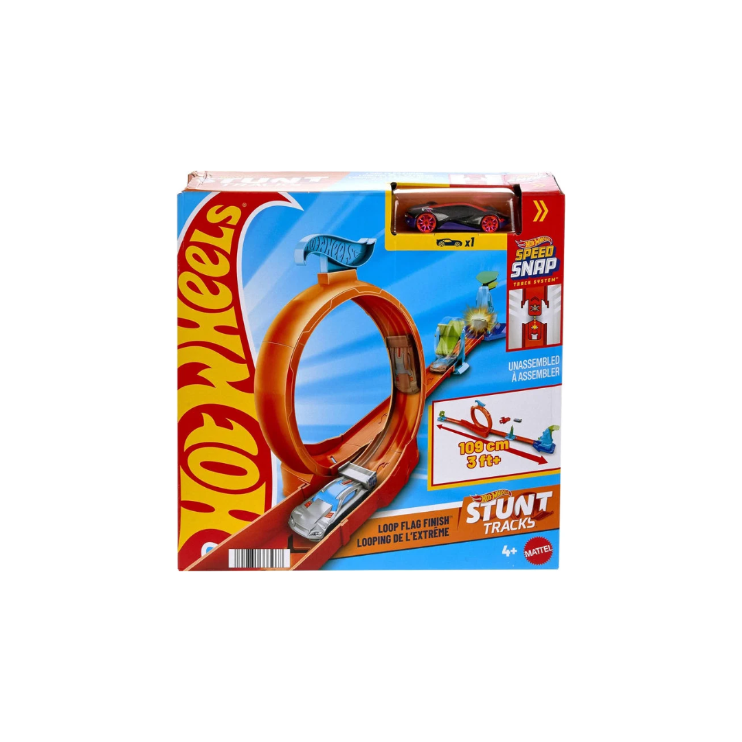 Mattel Hot Wheels Stunt Track Loop Flag