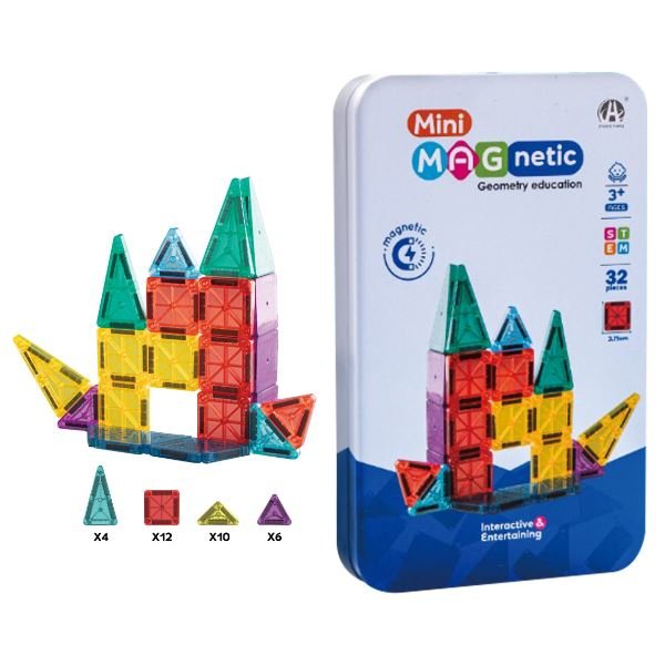 MIni Magnetic Geometry Education Magnetic Blocks 32pcs