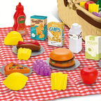 Rainbow Toys Kitchen Picnic Basket Play Set 24 pcs