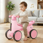 R For Rabbit Speedster Glider Baby Ride-on Car Push Ride with Music & Lights Pink