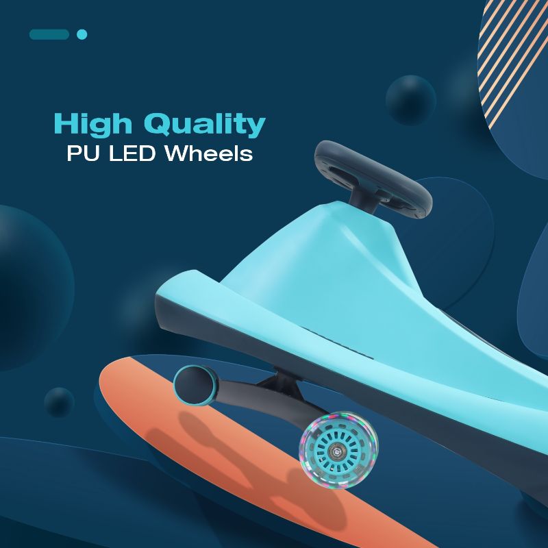R For Rabbit Iya Drift Swing Car Led Wheels Sky Blue