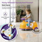 R For Rabbit Iya Iya Poppy 3 in 1 Kids Ride On Swing Car Orange Purple