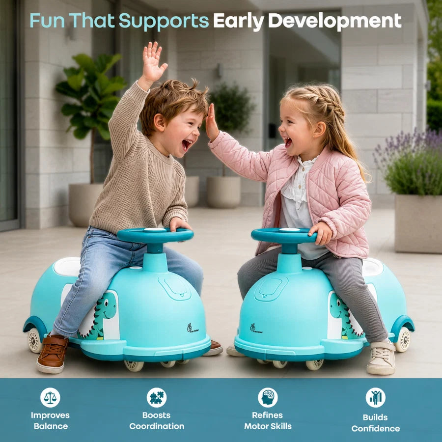 R For Rabbit Iya Iya Poppy 3 in 1 Kids Ride On Swing Car Lake Blue
