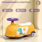R For Rabbit Iya Iya Poppy 3 in 1 Kids Ride On Swing Car Orange Purple