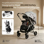 R For Rabbit Chocolate Ride Stroller For Kids Reversible Handle, Multiple Recline Positions Rainbow