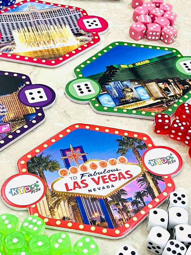 Vegas Dice Strategy Board Game for Groups & Families (4-10 Players, Ages 14+)