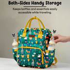 StarAndDaisy Nappy Nest Newborn Baby Diaper Backpack with 15 Pockets, 3 Insulated Bottle Pockets & Stroller Straps – Jungle Print