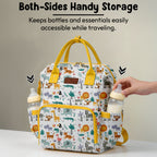 StarAndDaisy Spacious Nappy Nest Diaper Backpack with 15 Pockets, 3 Insulated Bottle Pockets & Waterproof Wet-Clothes Pocket – Giraffe Print
