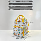 StarAndDaisy Spacious Nappy Nest Diaper Backpack with 15 Pockets, 3 Insulated Bottle Pockets & Waterproof Wet-Clothes Pocket – Giraffe Print