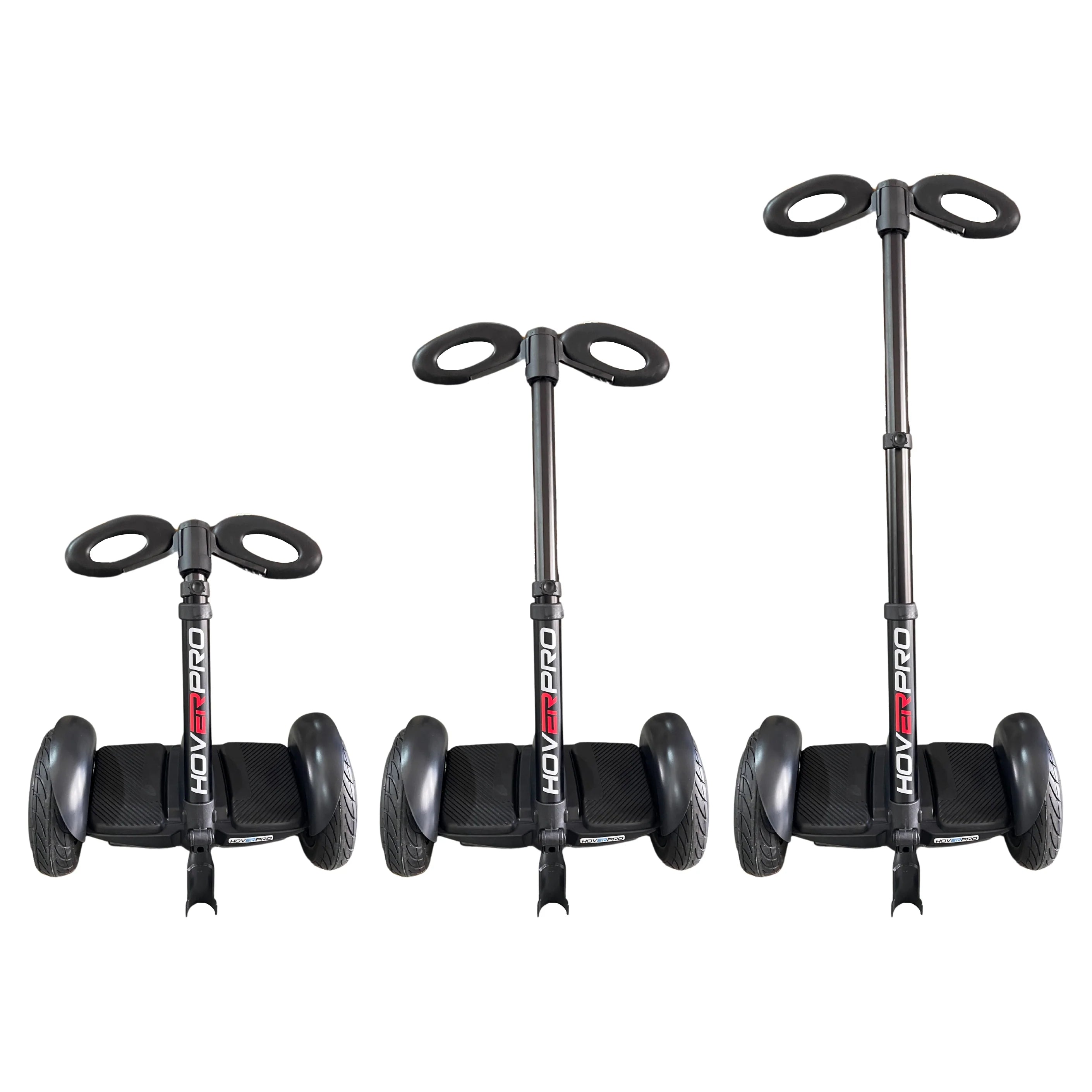 Hoverpro Self-Balancing Scooter with Adjustable Handle Bar – Black Hybrid Duo Miniseg Black with Handle Hoverboard
