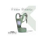 R for Rabbbit Upsy Daisy Baby Carrier With 4 In 1 Carry Position, 100% Cotton Fabric Green