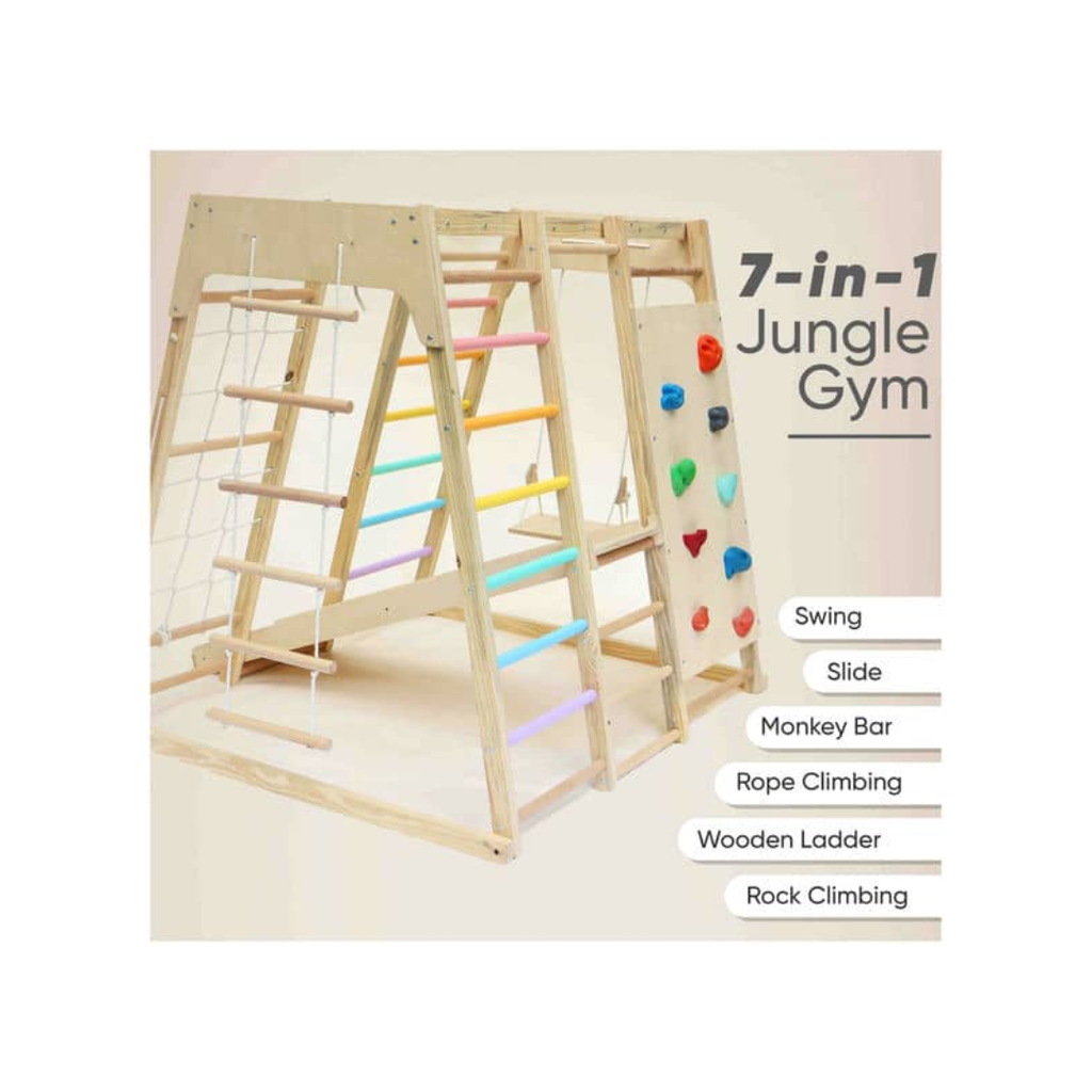 Curious Cub Wooden 7-in-1 Jungle gym