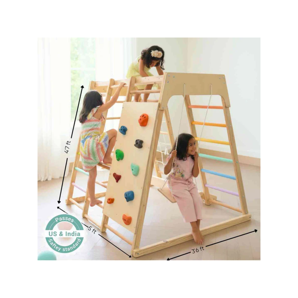 Curious Cub Wooden 7-in-1 Jungle gym