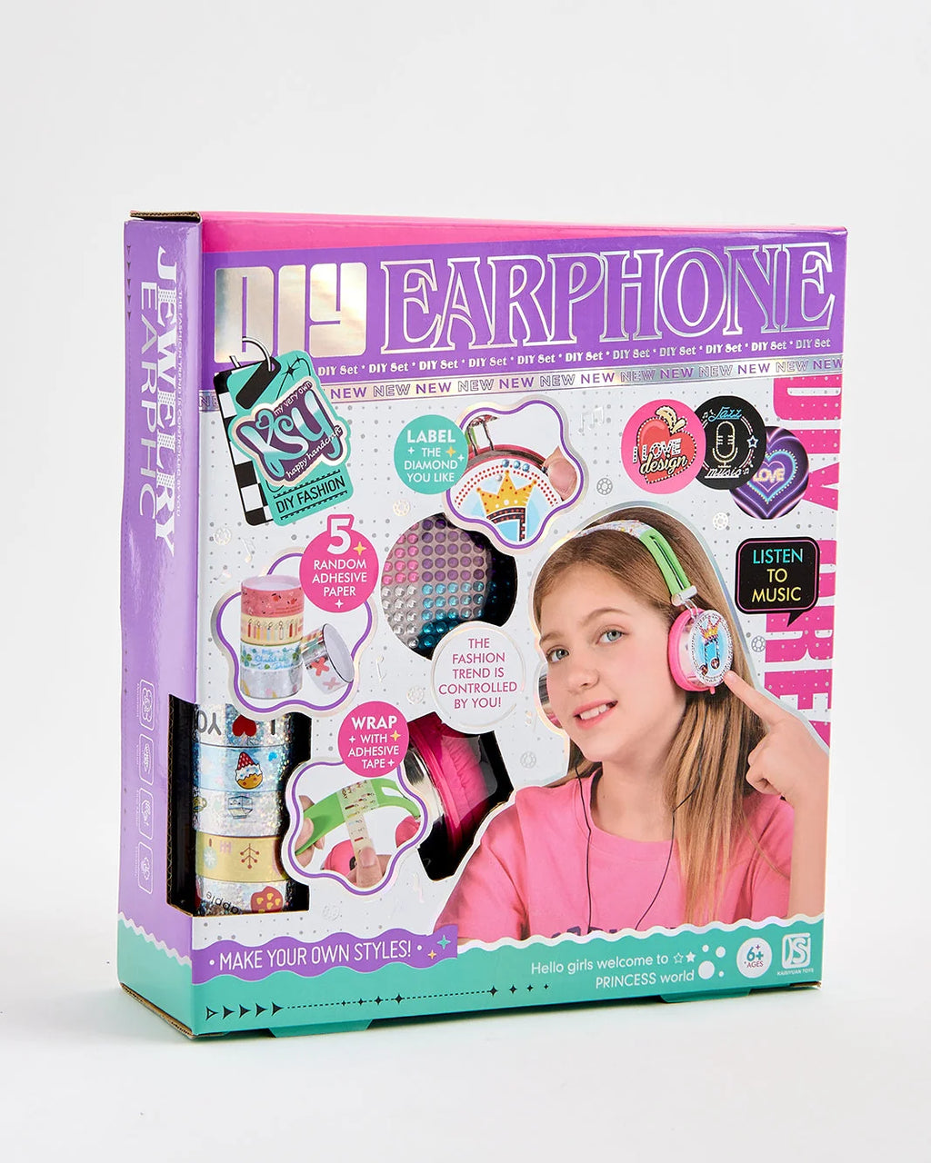 DIY Fashion Headphone Decorating Kit for Girls – Customizable Headphone Craft Set | 6+ Years