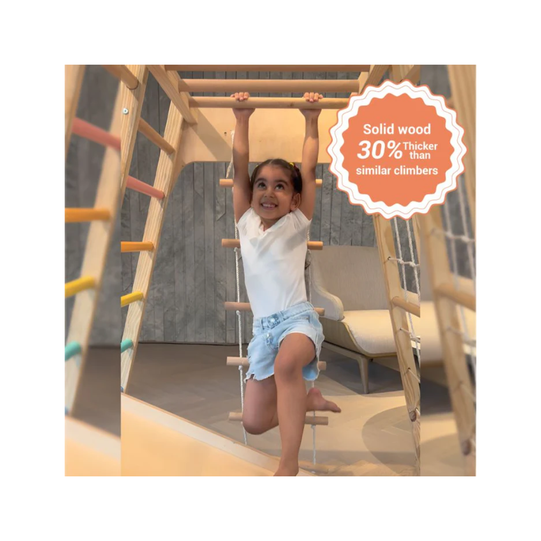 Curious Cub Wooden 7-in-1 Jungle gym