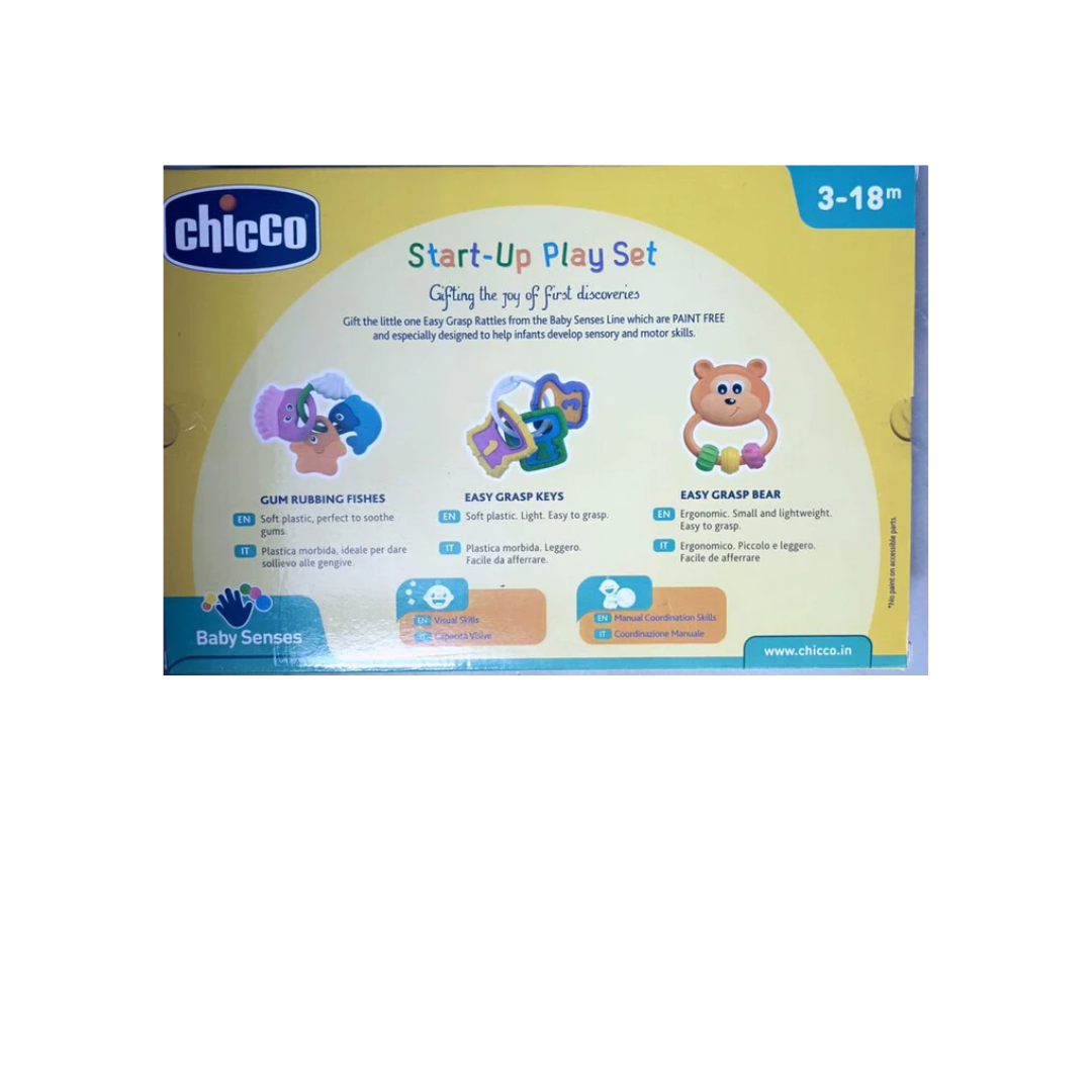 Chicco Start-Up Play Set (3 Pcs) Rattle Set