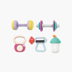 Hola Baby Gym Teethers & Rattles Gift Set 10-Piece Newborn Sensory Toy Set