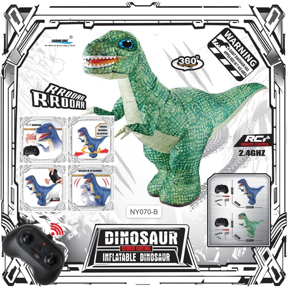 Rainbow Toys Remote Control Inflatable Dinosaur Toy with 360° Rotation