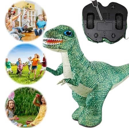 Rainbow Toys Remote Control Inflatable Dinosaur Toy with 360° Rotation
