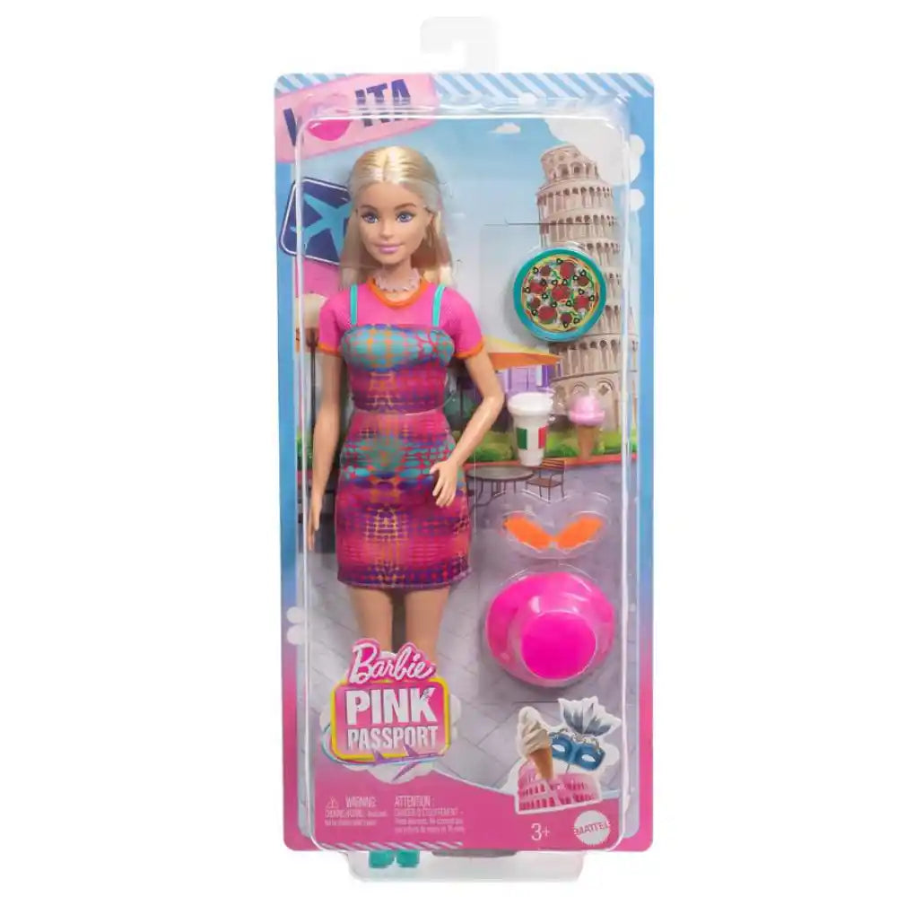 Mattel Barbie Doll Set with Clothes and Accessories – Pink Passport Italy Adventures