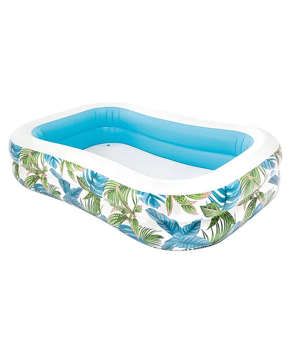 Intex 57177 Tropical Swim Center Inflatable Family Pool: 159 Gallon Capacity – 90" x 60" x 19"