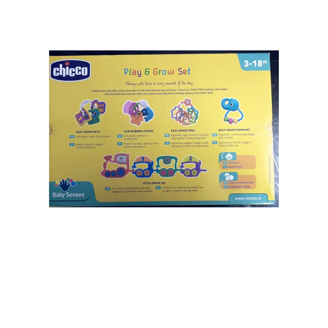 Chicco Play and Grow Set (5 Pcs) Teether And Rattle Set